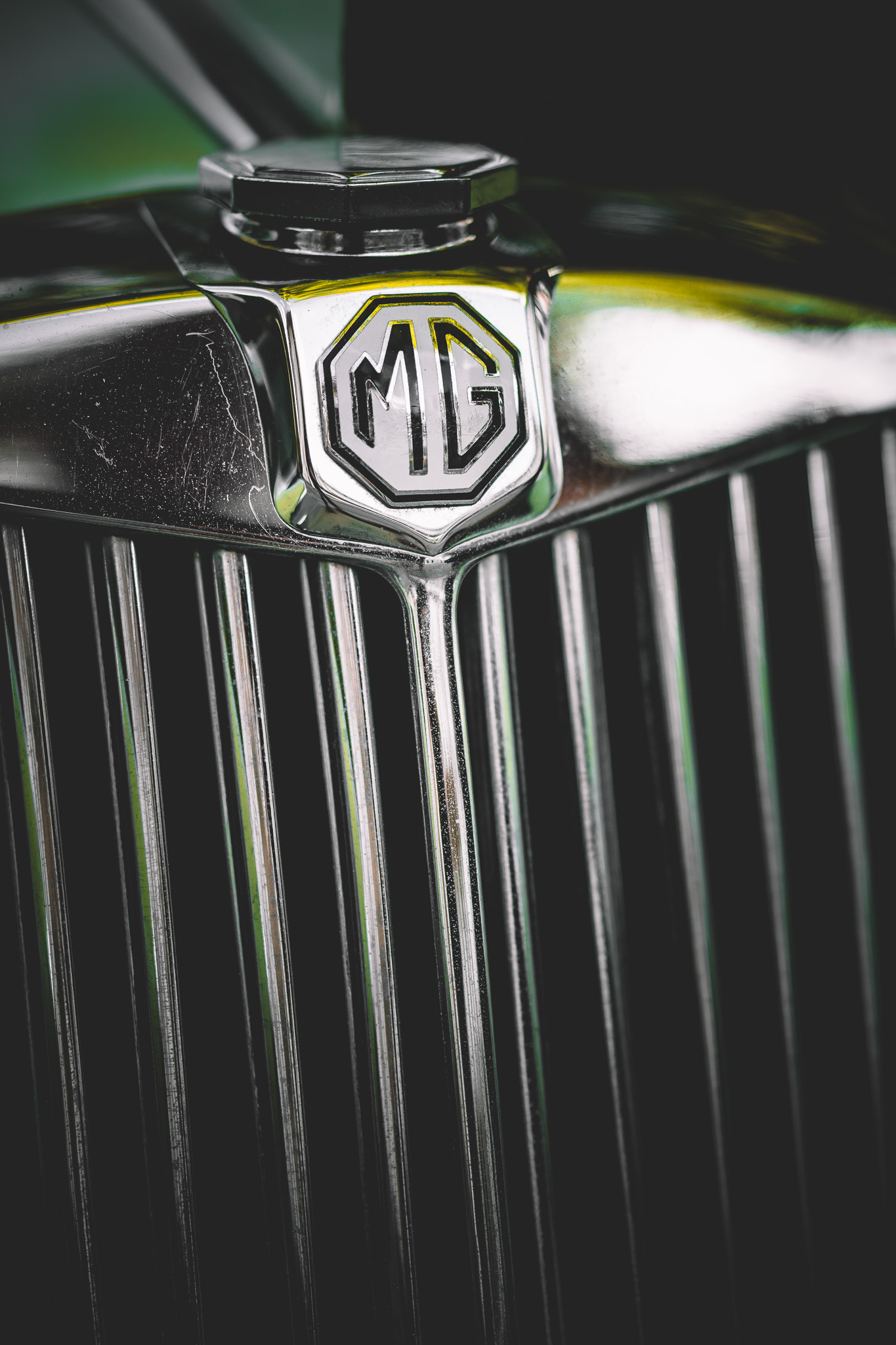 MG Oldtimer Chrom Detail
